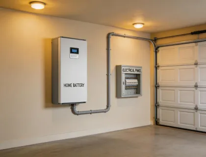 Home battery in garage